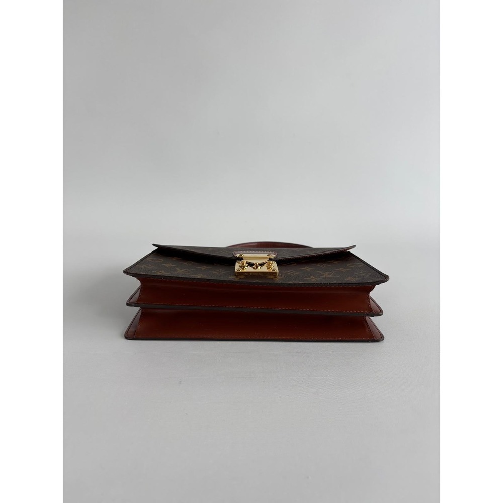 Louis Vuitton Monogram Concorde Handbag Brown Canvas Vintage M51190 Top Handle - Picture 9 of 13